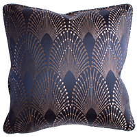 Rivoli Prussian Blue Designer Cushions